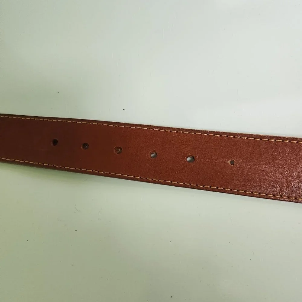 Brown Italian Leather Belt Size 40